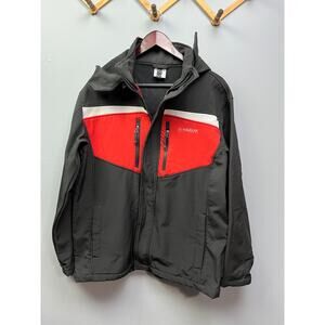 Teen Magellan Outdoors red/black full‎ zip hooded coat XL 18-20